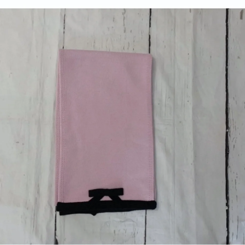 Kate Spade Pink Black Bow Accent Scarf